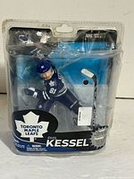 Front view of sealed Phil Kessel figure in damaged packaging