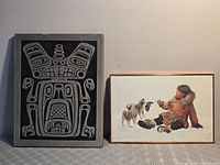 Front view showing both framed artworks side by side