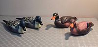 all four molded rubber duck decoys displayed