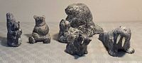 group shot of all five wildlife figurines