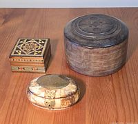 All three trinket boxes grouped for size and style reference