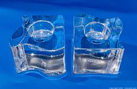 Both crystal votive holders front view