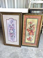 Both framed prints side by side to show lot contents and size relation