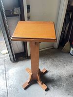 Full view of lectern showing top and pedestal base