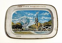 Front view showing Unisphere scene and 1964-1965 text