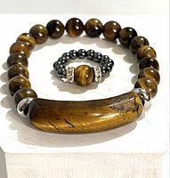 Bracelet and ring full view on display