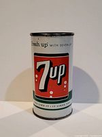 Front view showing 7UP logo, slogans, overall condition