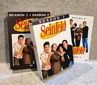 Front view of Seinfeld Season 6 and Season 7 DVD box sets