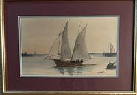 Front view of framed watercolour showing full artwork and frame