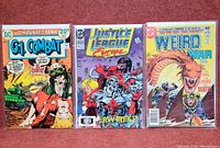 Front covers of all three comics