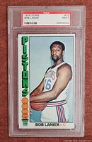 Front of PSA-slabbed 1976 Topps #10 Bob Lanier card