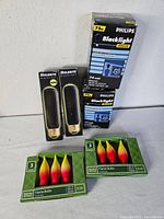 Overall view of all boxed bulbs