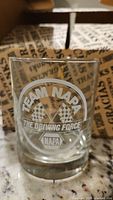 Single glass showing Team NAPA logo