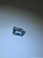 emerald-cut pale blue aquamarine face-up