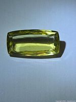 Top view of elongated cushion cut lemon citrine