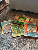 Group shot of all four puzzles laid on carpet