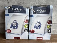 Front view of two Miele AirClean 3D Efficiency GN boxes