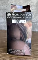 Front of Fortivo DIY leather and vinyl repair kit box