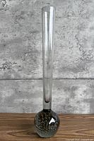 Full view showing tall neck and bubble base