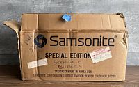 Front of original Samsonite Special Edition shipping box