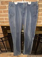 Front view of blue Bonobos pants