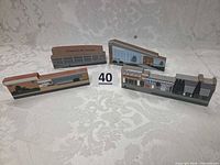 Front view of all four Cat's Meow school blocks