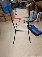 assembled ladder target with bolas