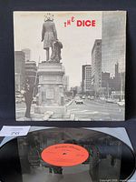 Front cover and vinyl showing label