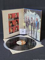 Gatefold interior with colour band photos and vinyl on Deram label