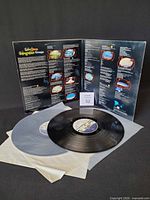 Gatefold sleeve fully opened with both vinyl discs and inner sleeves visible