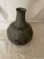 Full view of handmade ceramic vase front