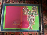 Framed silkscreen print full view