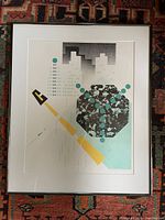 Full view of framed lithograph