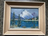 Front view of framed painting