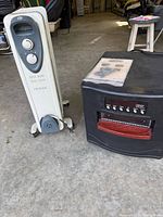 Front view of both heaters and accessories