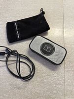 Speaker, pouch and cable overview