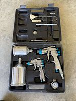 Open case showing complete kit layout