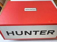 Red Hunter shoe box