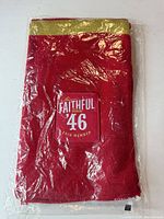 Scarf folded in clear packaging, full view