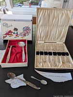 Overall lot including two boxed sets and loose teaspoons