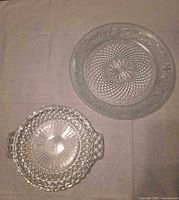 Both glass pieces side by side to show size comparison and patterns