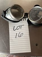 Goggles partial view with lot note
