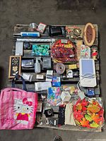Overall view of all mixed items on pallet