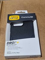 Front of retail package showing OtterBox Commuter Series case