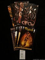 All ten comics fanned out