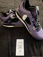 Oblique view of pair showing outer sides, color, design details