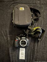 Camera body with case and strap overview