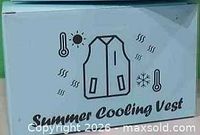 Box labeled "Summer Cooling Vest" with vest graphic and temperature icons