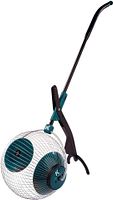 Assembled view of Kollectaball K-Court tennis ball collector showing wire cage and handle