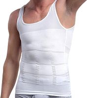 Front view of compression tank top worn by model